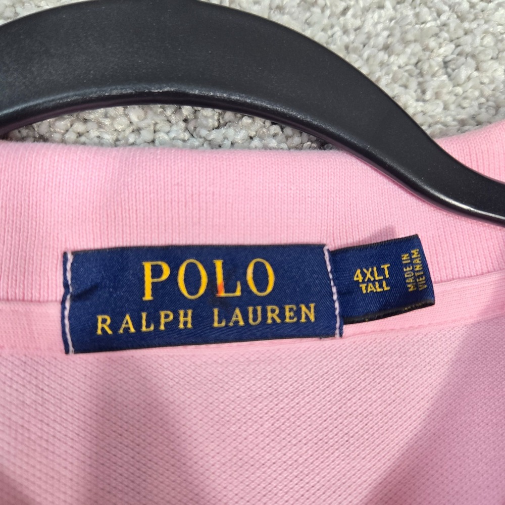 Polo Ralph Lauren Polo Shirt Mens 4XLT Pink knit Big & Tall - Picture 2 of 7